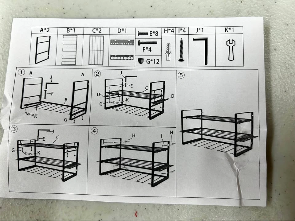 3 Tier Tool Storage Shelf 26” wide