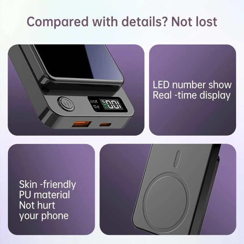 Magnetic Wireless Power Bank 10000mAh – 15W Fast Charging - photo 3