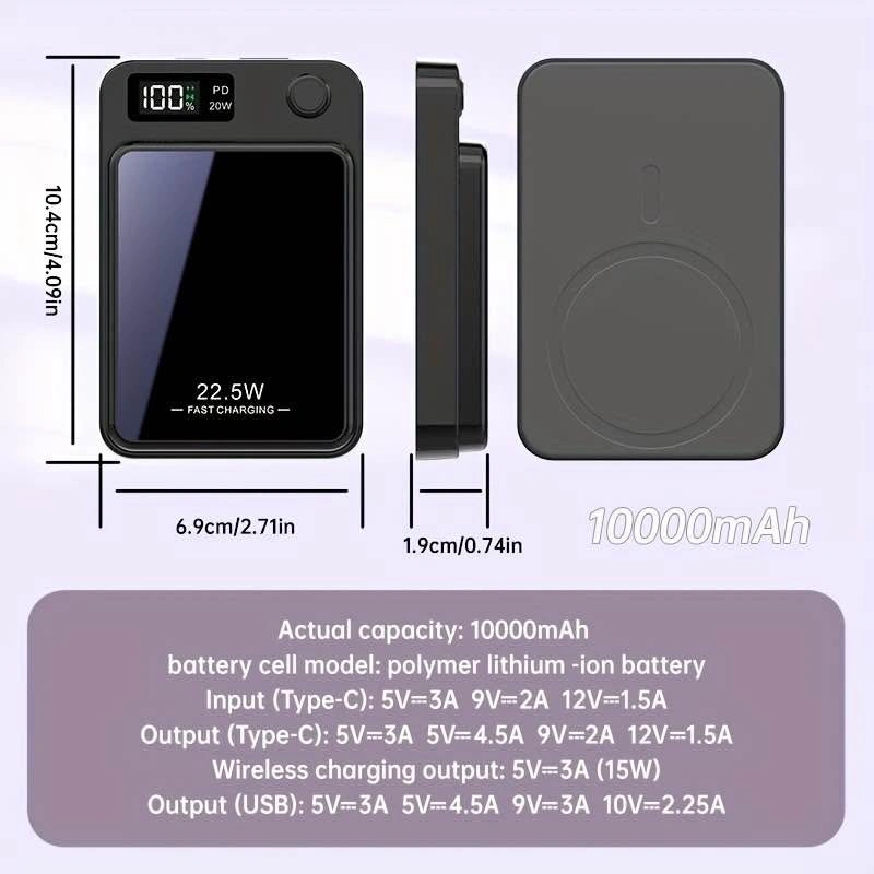Magnetic Wireless Power Bank 10000mAh – 15W Fast Charging - photo 4