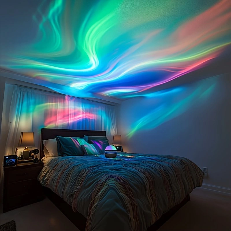 Aurora Night Light Projector – Multi-Color LED Lamp for Bedroom - photo 4