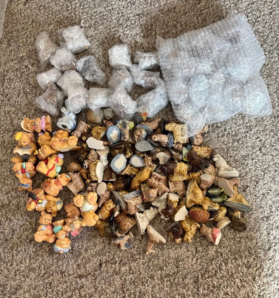 2.8 pound Large Lot of Wade Whimsies and Miniature Figurines