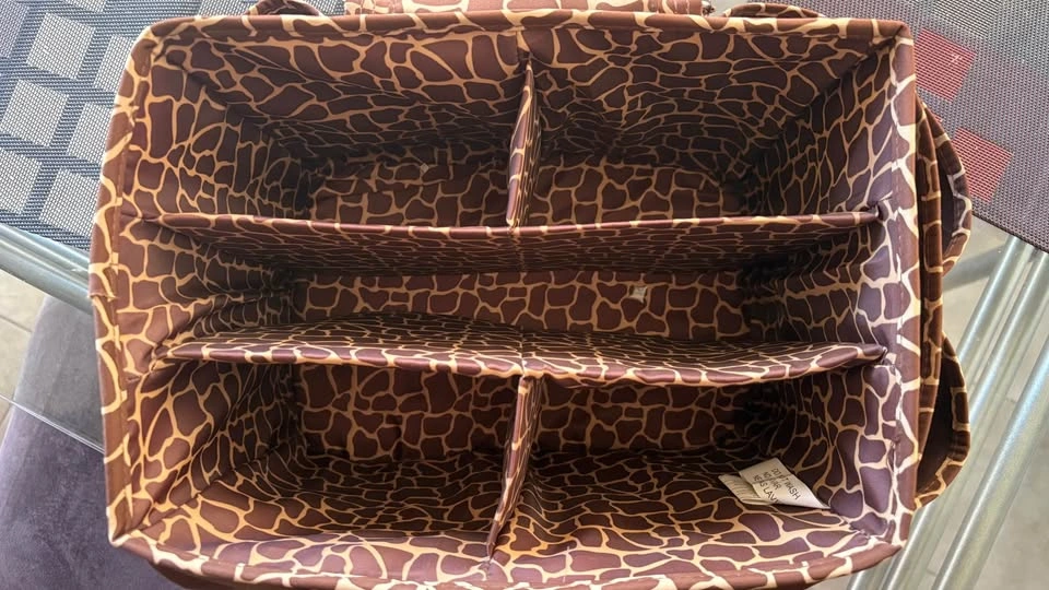 Giraffe Print Craft Organizer Tote & Desk Storage Organizer - photo 3