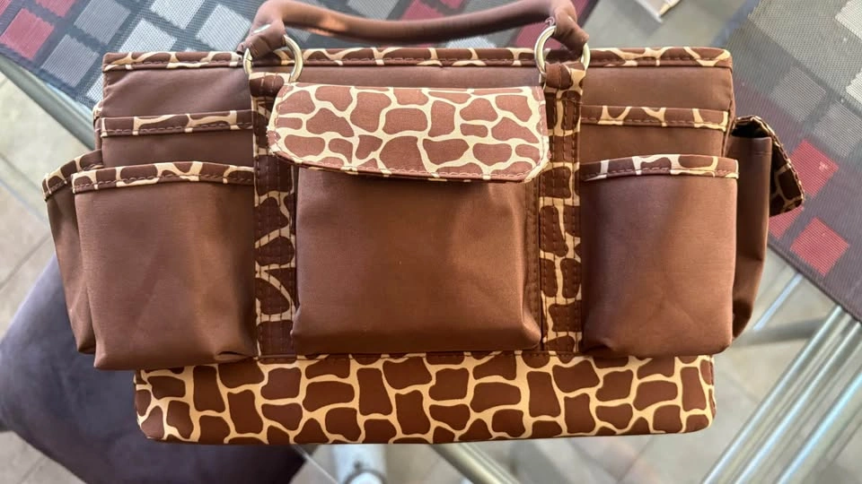 Giraffe Print Craft Organizer Tote & Desk Storage Organizer - photo 4