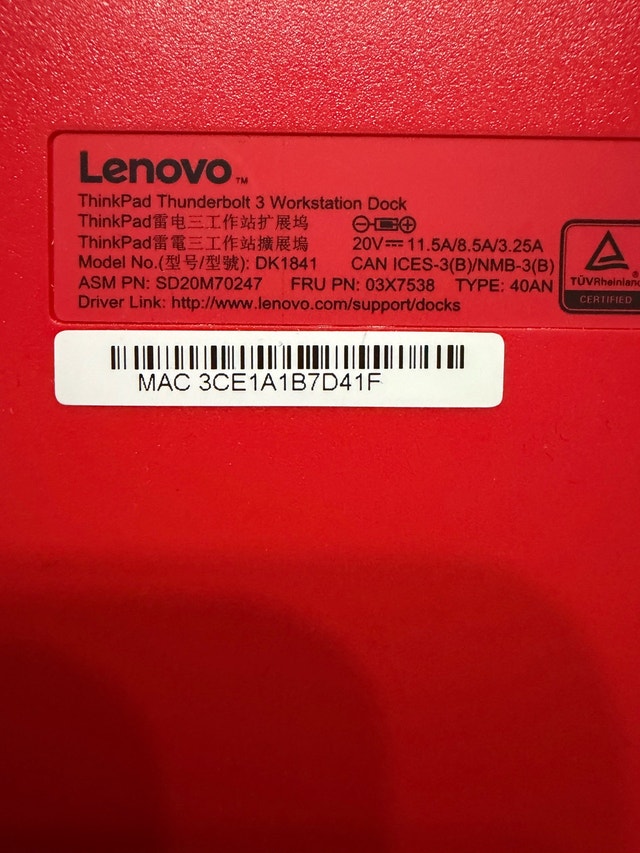 Lenovo ThinkPad Thunderbolt 3 Workstation Dock - photo 2
