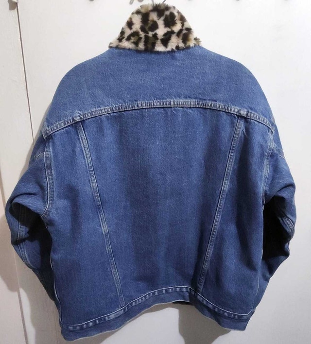 Levi's Fur-lined Winter Denim Jacket Size L Womens - photo 3