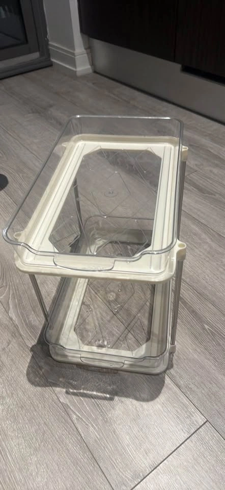 2-Tier Clear Plastic Organizer Rack - photo 2