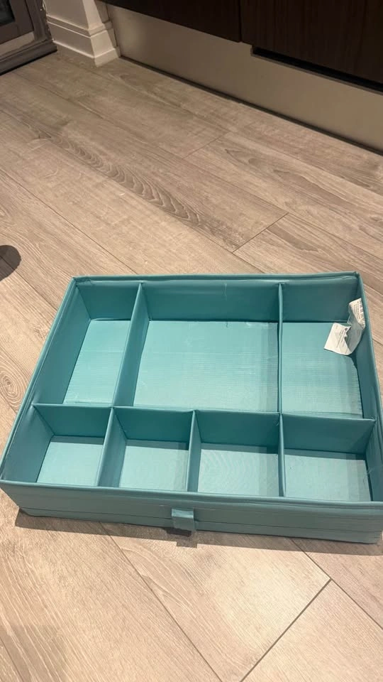 IKEA Light Blue Fabric Drawer Organizer - photo 2