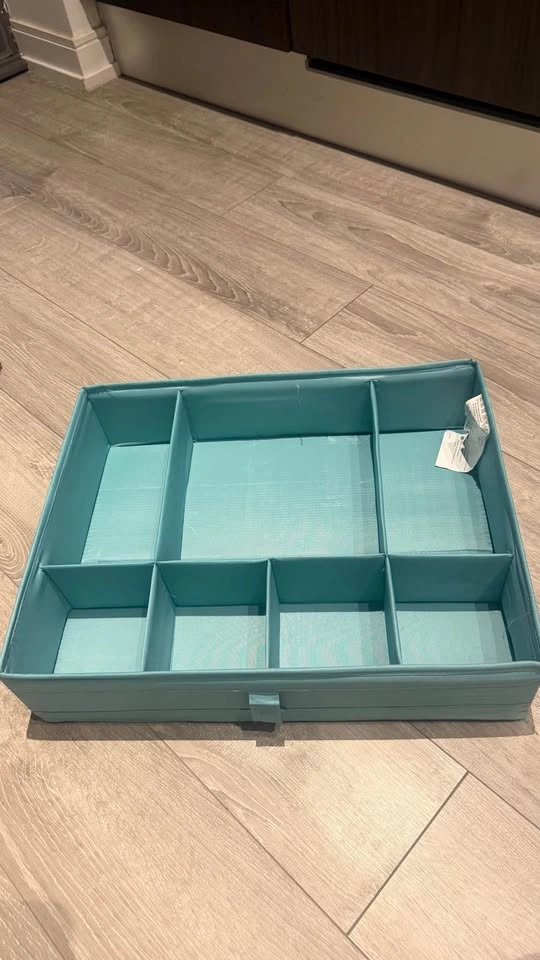 IKEA Light Blue Fabric Drawer Organizer - photo 3