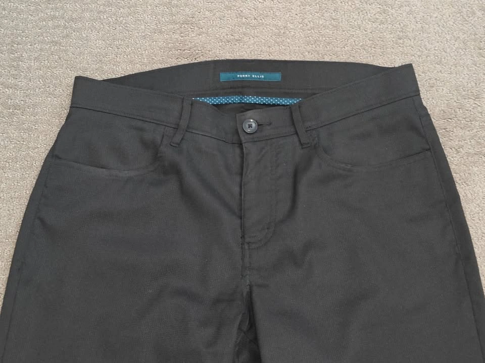 Perry Ellis Men Slim Fit Stretch Business Casual Pants – 32x32 – - photo 2