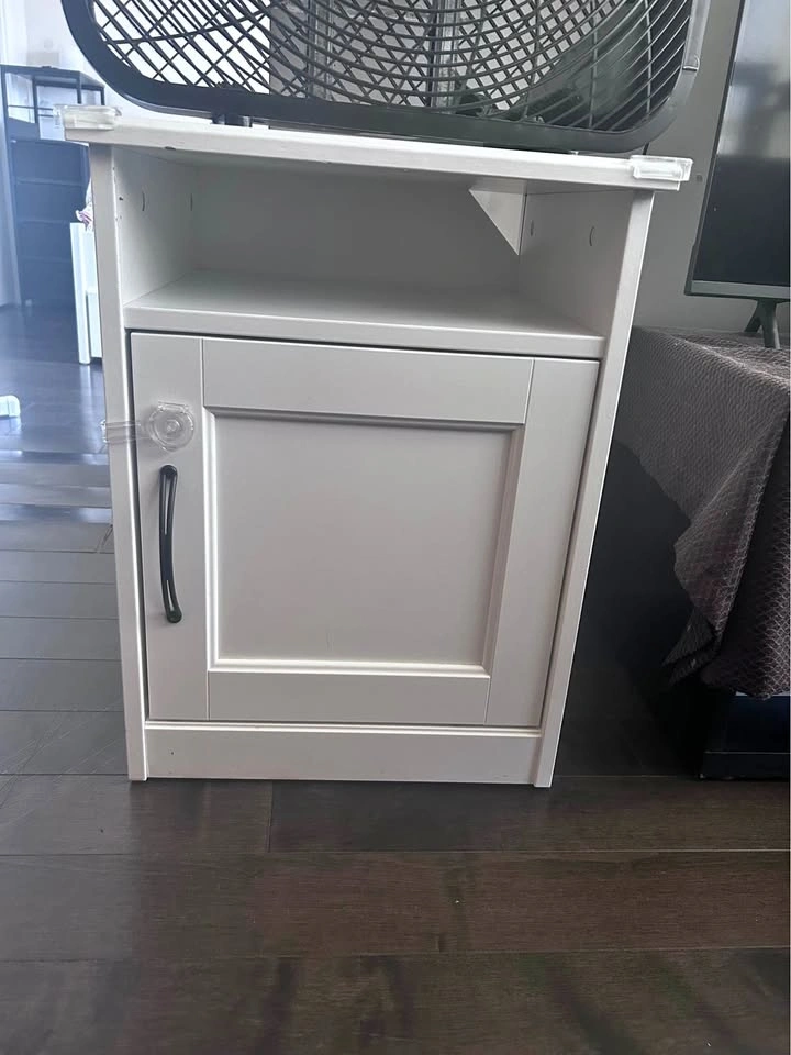 White Bed Frame with Storage Drawer & Bed side tables