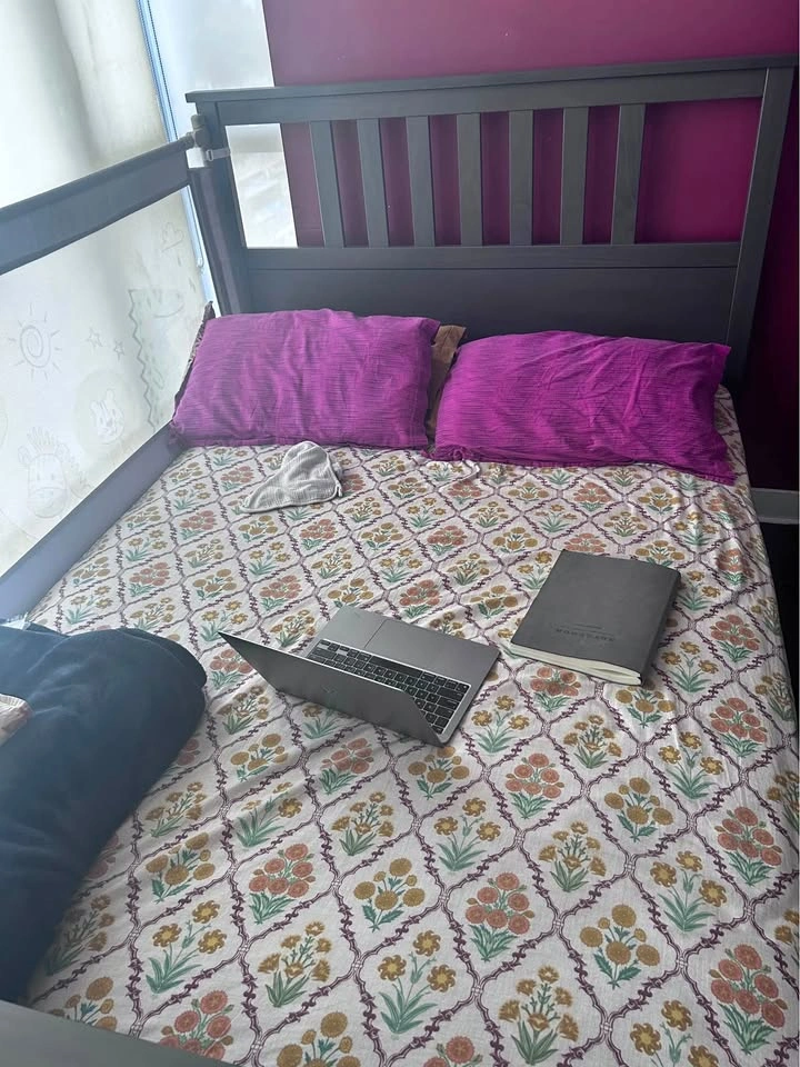 Dark Wood Daybed with Large Storage Drawer