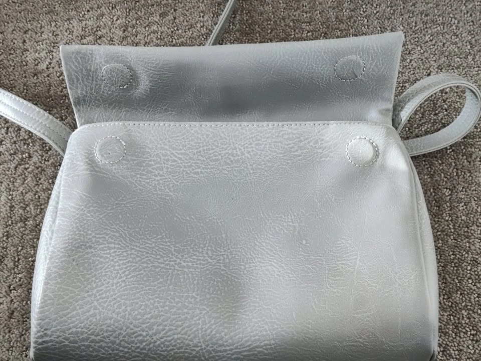 Women Grey Leather Shoulder Bag / Hand Purse - Matt & Nat - photo 3