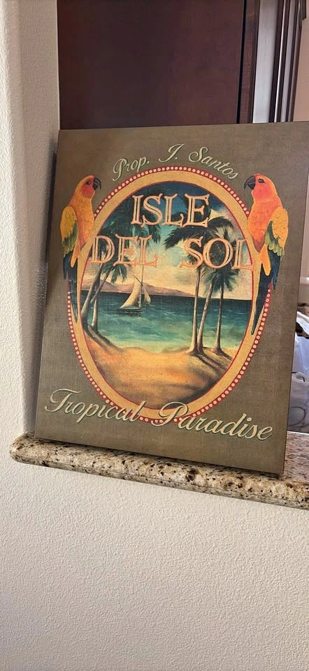 Isle Del Sol Tropical Paradise Canvas Wall Art