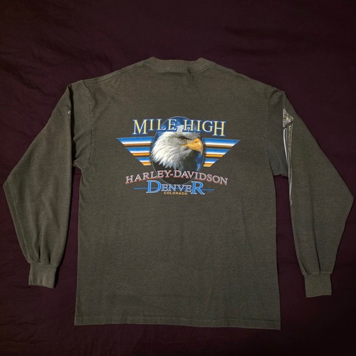Harley Davidson Shirt Lot 7 Mens L Long Sleeve Y2K - photo 2