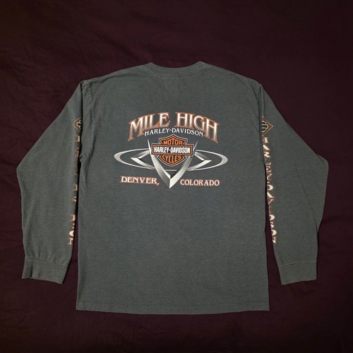 Harley Davidson Shirt Lot 7 Mens L Long Sleeve Y2K - photo 4