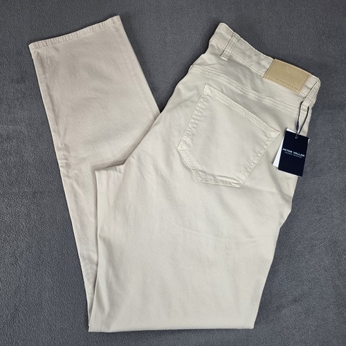 Peter Millar Mens Size 36x31 Stone Wayfare Five Pocket Pant Stre