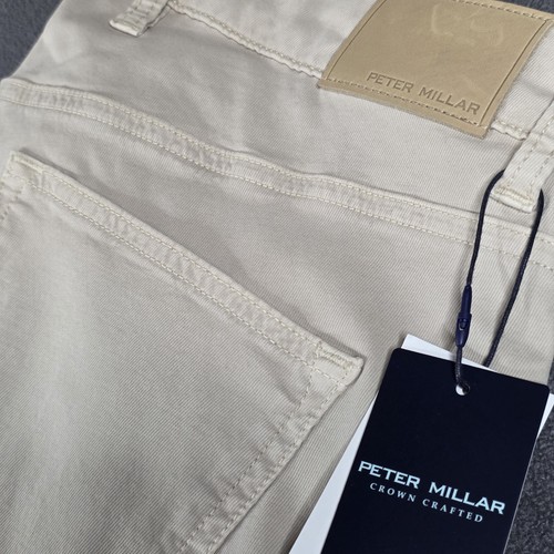 Peter Millar Mens Size 36x31 Stone Wayfare Five Pocket Pant Stre - photo 2