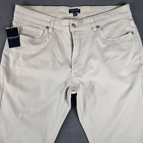 Peter Millar Mens Size 36x31 Stone Wayfare Five Pocket Pant Stre - photo 3