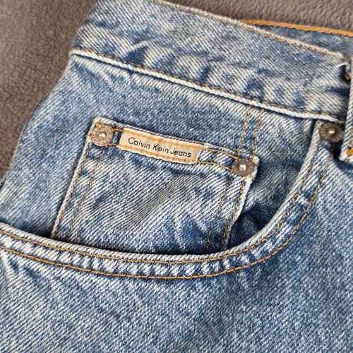 Vtg 90s Calvin Klein Easy Fit Jeans Altered Men 32x24 - photo 5