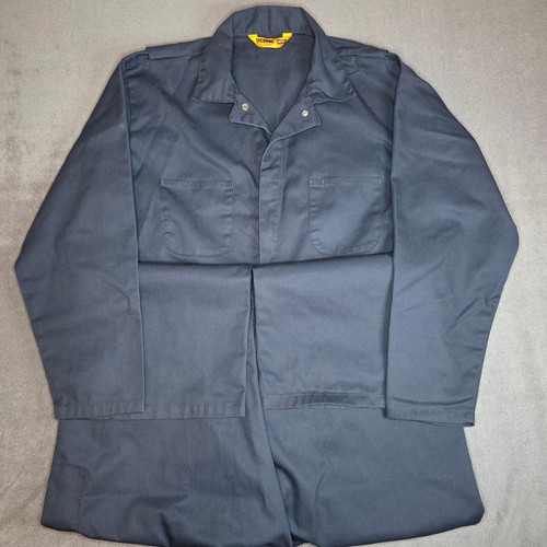 Berne Unlined Coveralls Mens XL Regular Navy Blue Twill Mechanic - photo 2