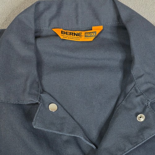 Berne Unlined Coveralls Mens XL Regular Navy Blue Twill Mechanic - photo 5