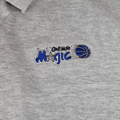 Vtg Orlando Magic Polo Shirt Mens XL Gray Lee Casual Collection - photo 2