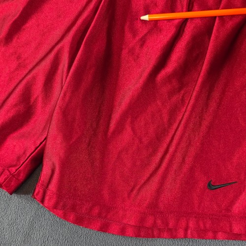 Vtg 90s Nike Basketball Shorts Mens Large Red Dazzle Shiny - photo 2