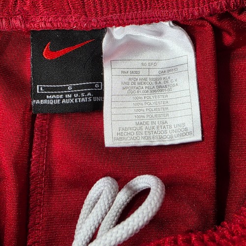 Vtg 90s Nike Basketball Shorts Mens Large Red Dazzle Shiny - photo 4