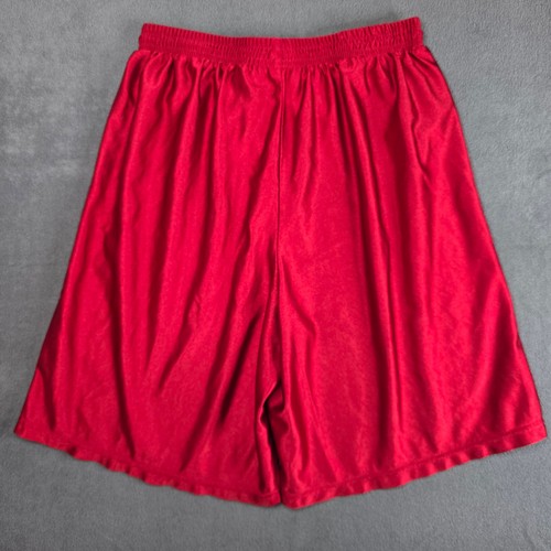 Vtg 90s Nike Basketball Shorts Mens Large Red Dazzle Shiny - photo 5