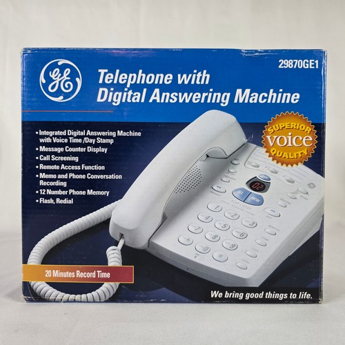 Vintage GE 29870GE1 Corded Telephone Digital Answering Machine