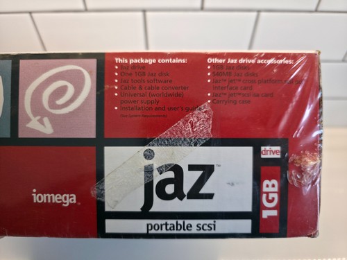 iomega jaz 1GB portable scsi drive - NEW SEALED - photo 4