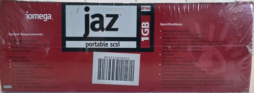 iomega jaz 1GB portable scsi drive - NEW SEALED - photo 5
