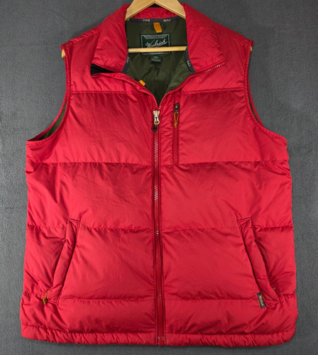 Woolrich Y2K Duck Down Puffer Vest Mens Large Red Green