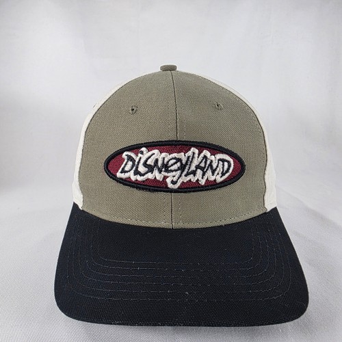 Vtg Disneyland Mickey Hat Beige Adjustable Snapback Cap