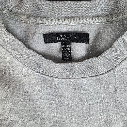 Brunette The Label Blonde Pullover Sweatshirt Light Gray 2XL - photo 3