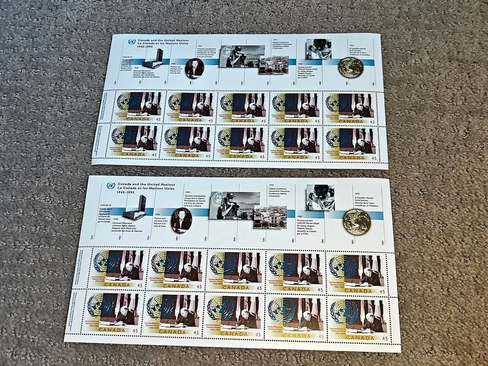 Stamp Panes - 1995 Canada UN 50th Anniversary – Mackenzie King