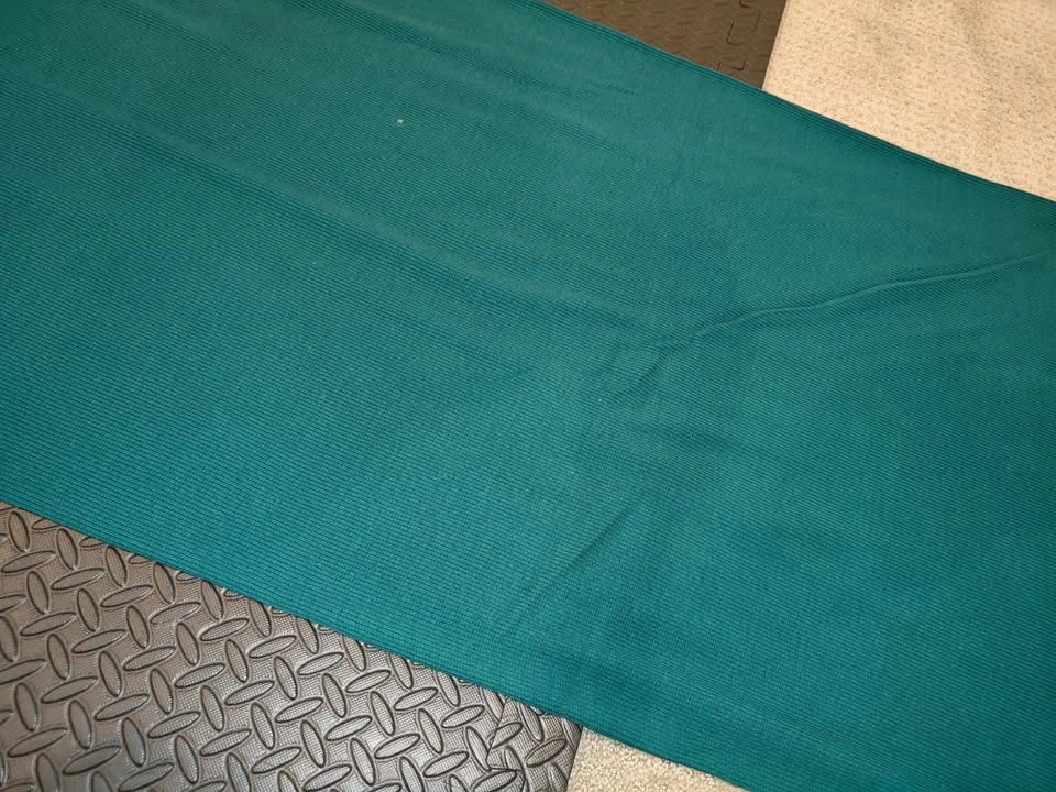 11 feet Teal/Jade Ribbed Knit Tubing Fabric – 42" Total Width - photo 2
