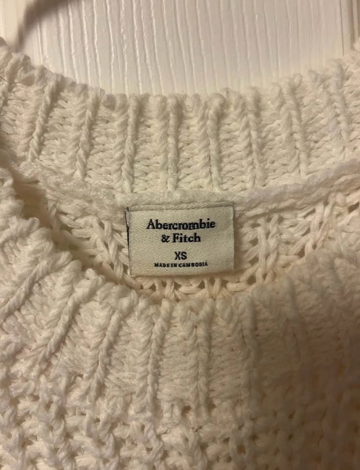 Abercrombie & Fitch Ivory Chunky Knit Sweater Vest - Size XS - photo 3