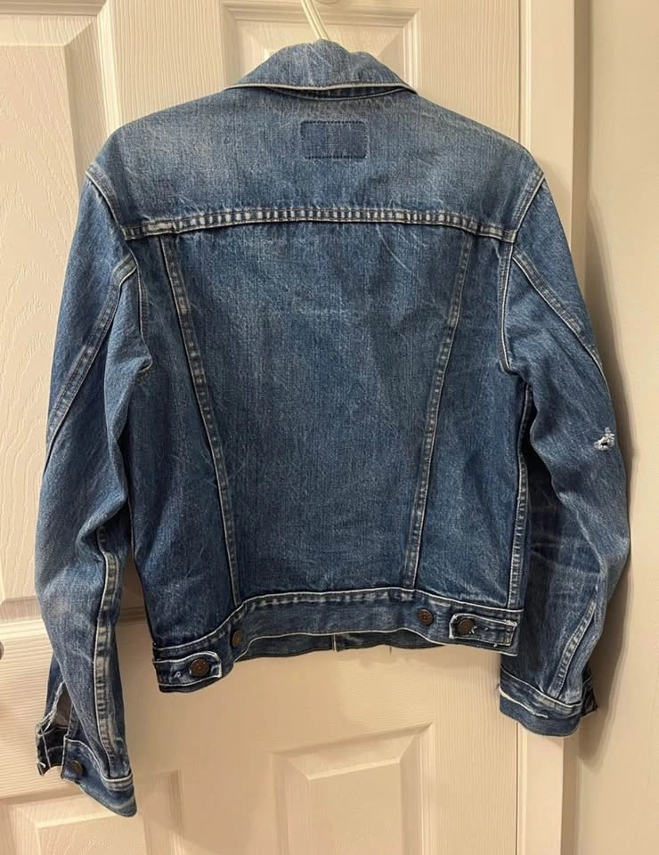 Vintage 80s Levi's Distressed Denim Trucker Jacket - USA Made (S - photo 2