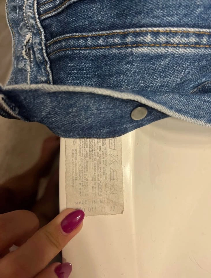 Vintage 80s Levi's Distressed Denim Trucker Jacket - USA Made (S - photo 5