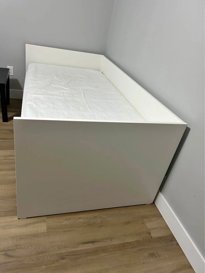 IKEA White Twin Daybed Frame with Mattress