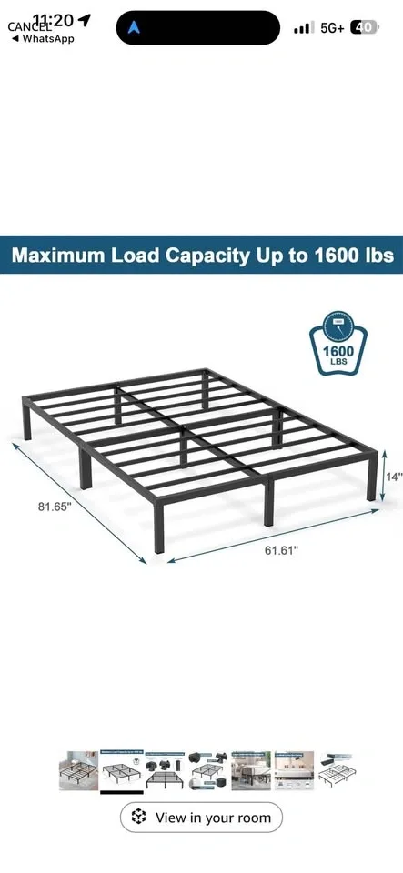 Queen metal bed frame - photo 4