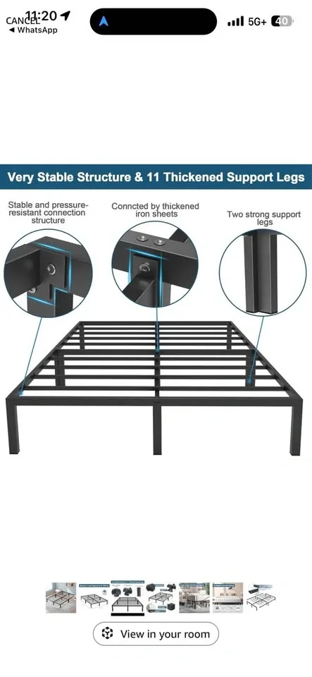 Queen metal bed frame - photo 5