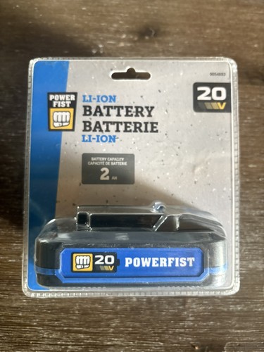 PowerFist 20V 2.0Ah Li-Ion Battery 9054693 NEW SEALED
