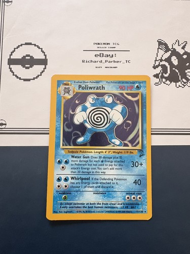 2000 Pokemon Base Set 2 Poliwrath 15/130 Holo Rare WOTC