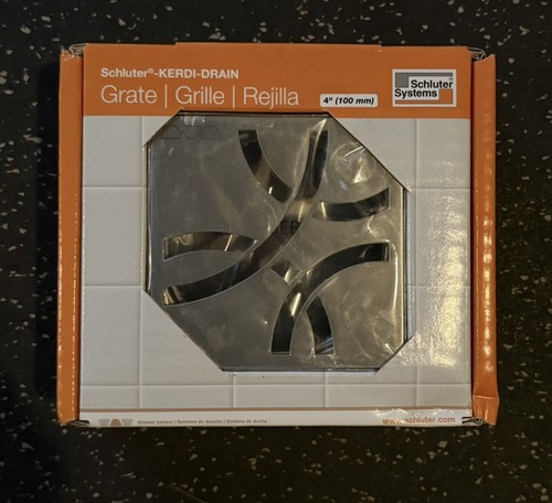 Schluter KERDI-DRAIN 4” Grate & Frame Stainless Steel