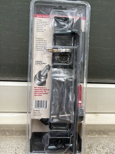 Larson QuickFit Straight Handle Set Matte Black Storm Door Locks - photo 2