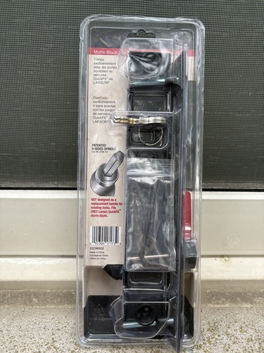 Larson QuickFit Straight Handle Set Matte Black Storm Door Locks - photo 3