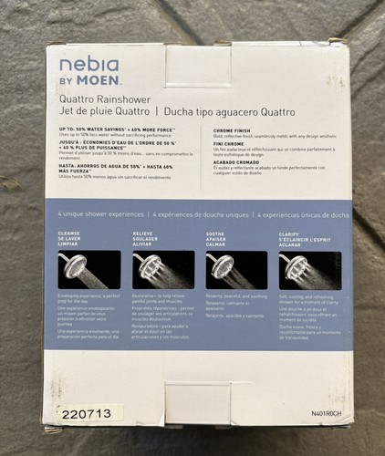 Moen Nebia Quattro N401R0CH 4-Function Rainshower Shower Head - photo 2