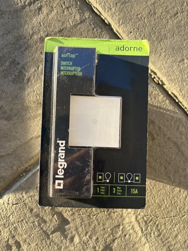 Legrand adorne sofTap 15A Switch ASTP1532W4 1-Pole / 3-Way White